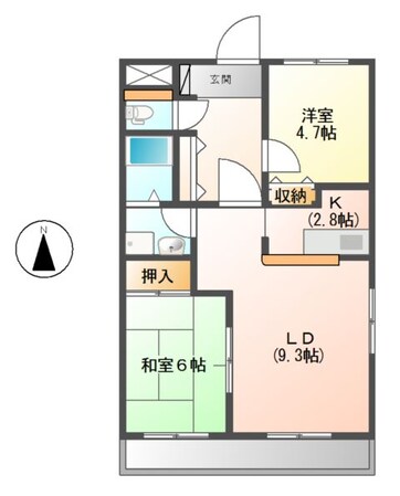 フレグランスの物件間取画像